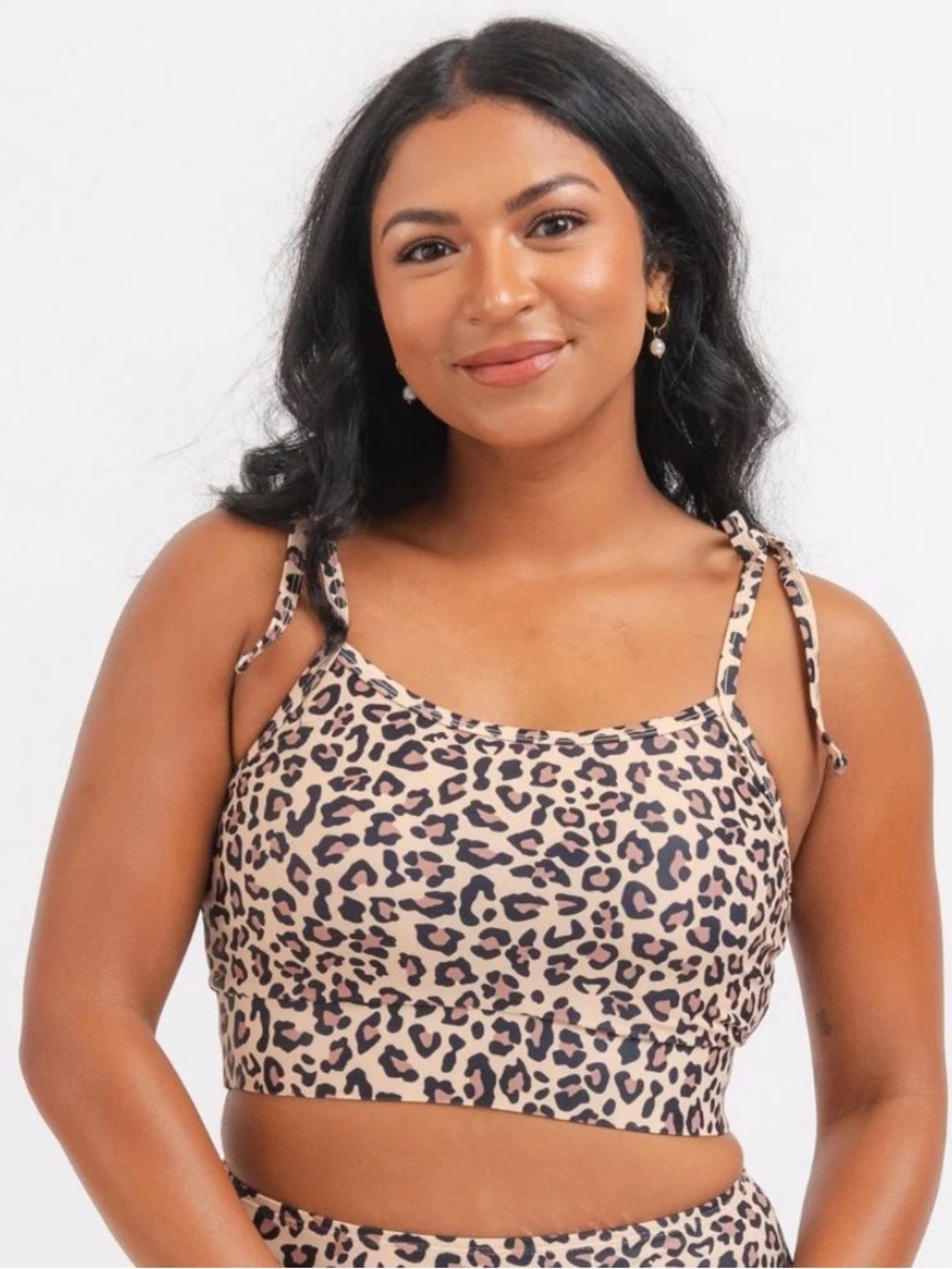 NWOT Leopard Print Bikini Top